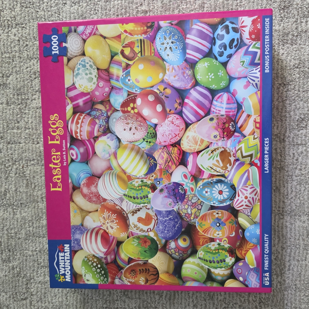 White Mountain Easter Eggs Puzzle - Colorful Design